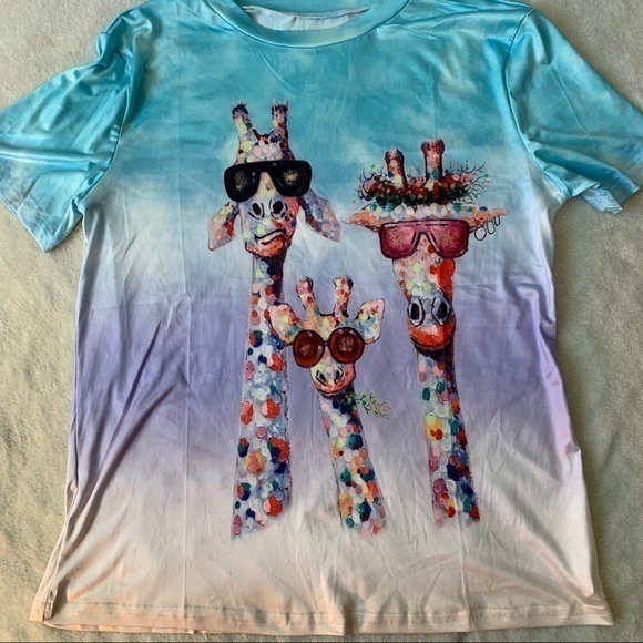 Ombré Funky Giraffe Tee - Picture 1 of 5